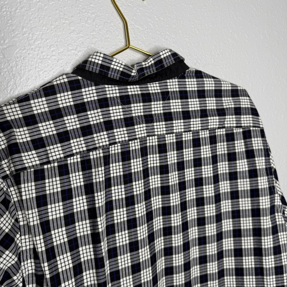 Pre- owned Tommy‎ Hilfiger black, white,& blue [laid button down shirt - Large - Picture 8 of 8